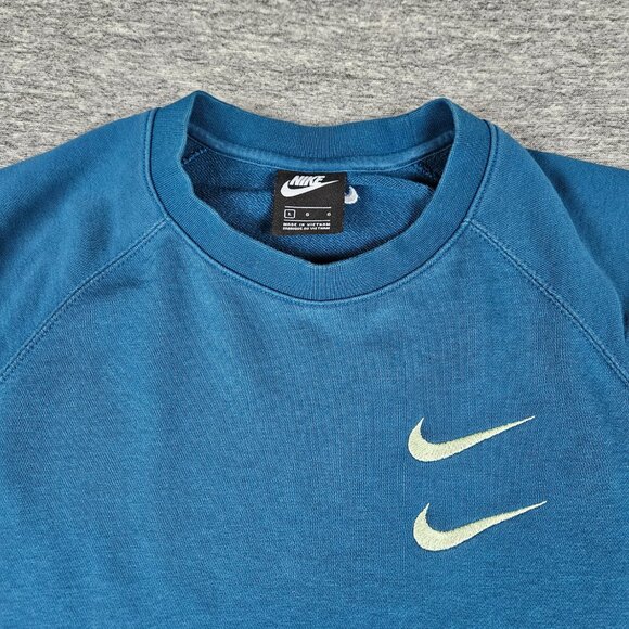 Nike Women Large Sweatshirt French Terry NSW Club Crew Pullover Long Sleeve RARE - Picture 3 of 11